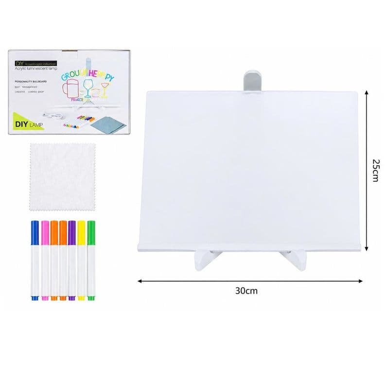 Pizarra Led Luminosa Para Dibujar Incluye Colores