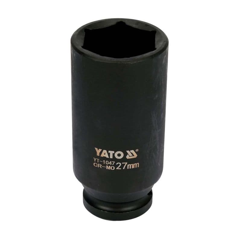Dado De Impacto Largo Hexagonal 1/2'' 27mm - Yato Negro