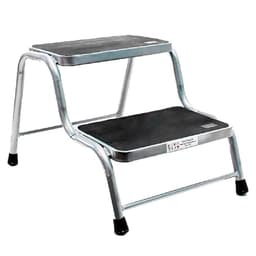 Escabel Clinico 2 Peldanos Plateado Set