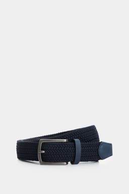 Velez Cinturon Trenzado Cuero Hombre Tyvi 2.0 Azul Oscuro 36