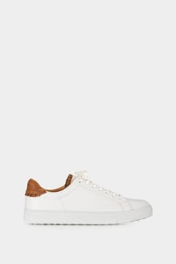 Velez Zapatilla Tenis Casual De Cuero Combinados Blanco 41
