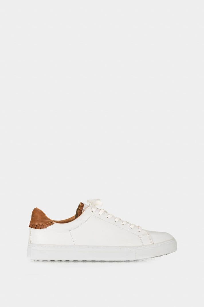 Velez Zapatilla Tenis Casual De Cuero Combinados Blanco 41