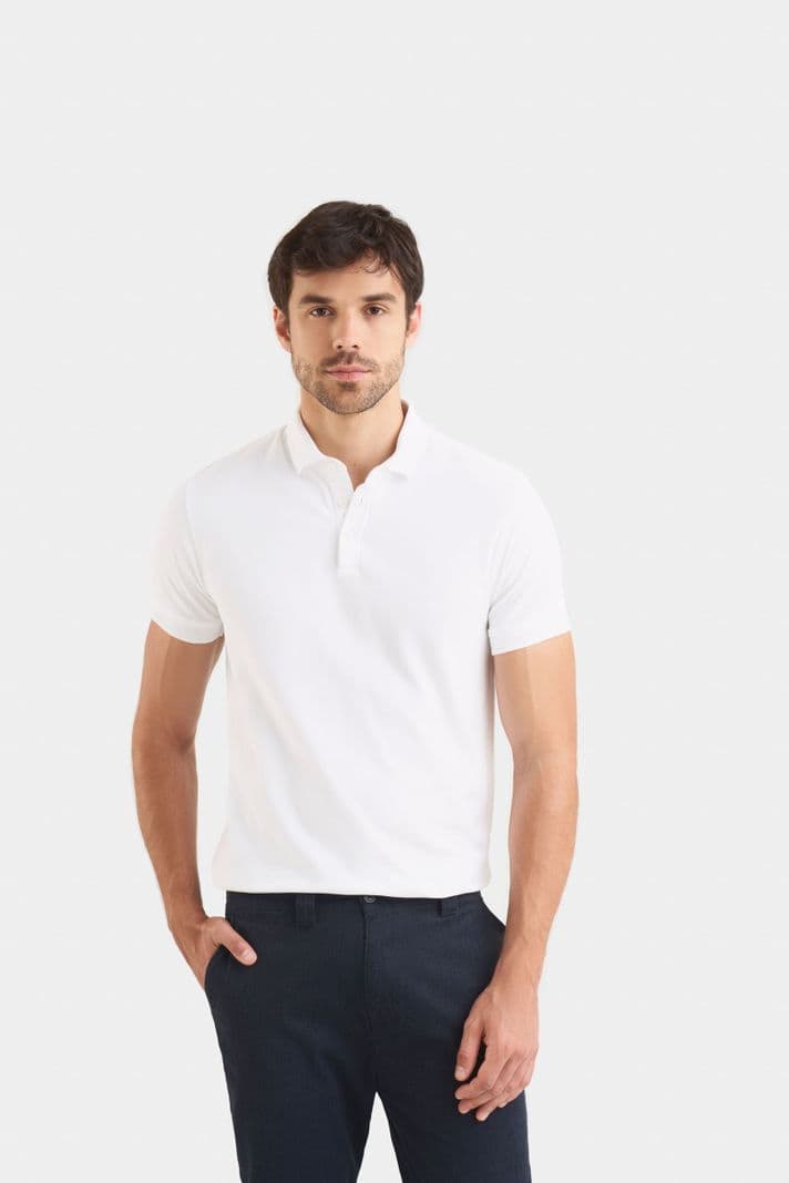 Velez Polera Casual Algodon Pima Blanco XXL