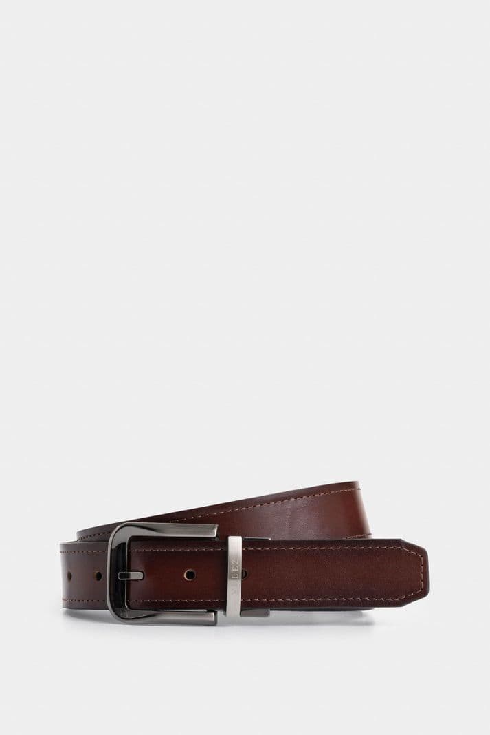 Velez Cinturon Doble Faz De Cuero Vintage Miel 32