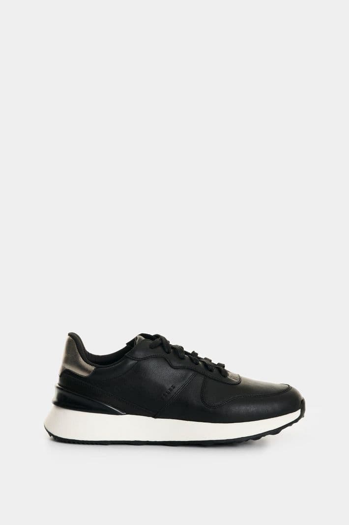 Velez Zapatilla Tenis Cuero Y Folia Mujer Cooper Negro 36