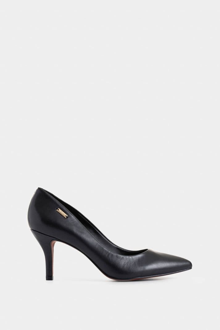 Velez Zapato Taco Atanasova Cuero Mujer Stiletto Negro 40