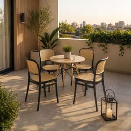 Comedor Loft Duna 4 Sillas Cafe