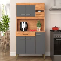KIT COCINA CARLA GRAFITO 1 PUERTA 6 CAJONES