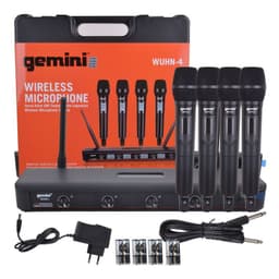SET 4 MICR FONOS INALAMBRICOS UHF DE MANO GEMINI WUHN 4 Negro