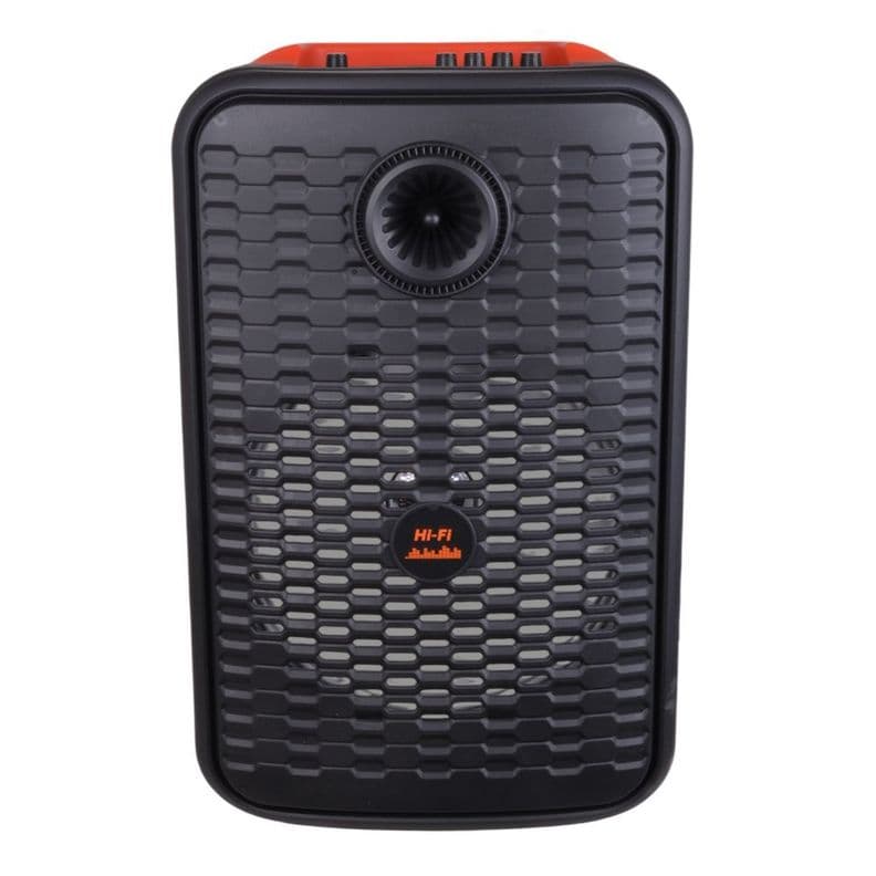 PARLANTE PORTATIL BLUETOOTH MP3 FM LED MICS BESTAMERICA PS 12250 Negro
