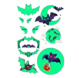 Tatuaje Fluorescente Murcielagos Y020 Negro