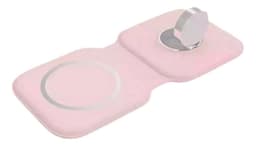 2 En 1 Cargador Inalambrico 15w Plegable Ios Rosado