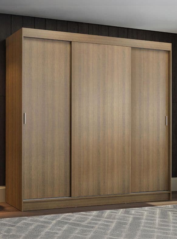 Closet Madesa Reno 3 Puertas Corredizas Marron Cafe