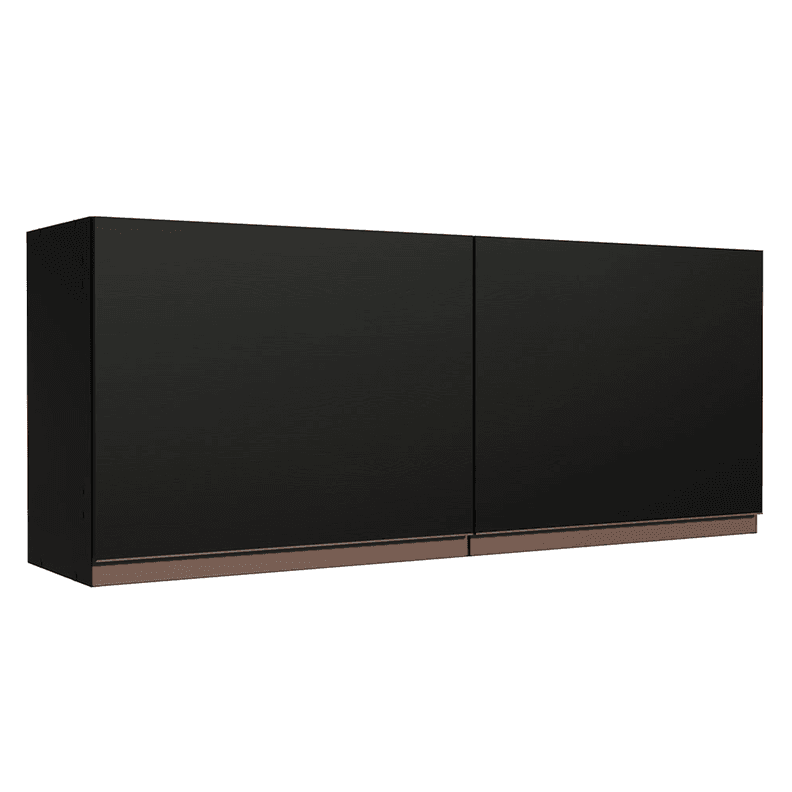 Mueble Aereo de Cocina Madesa Reims 120 cm 2 Puertas Negro