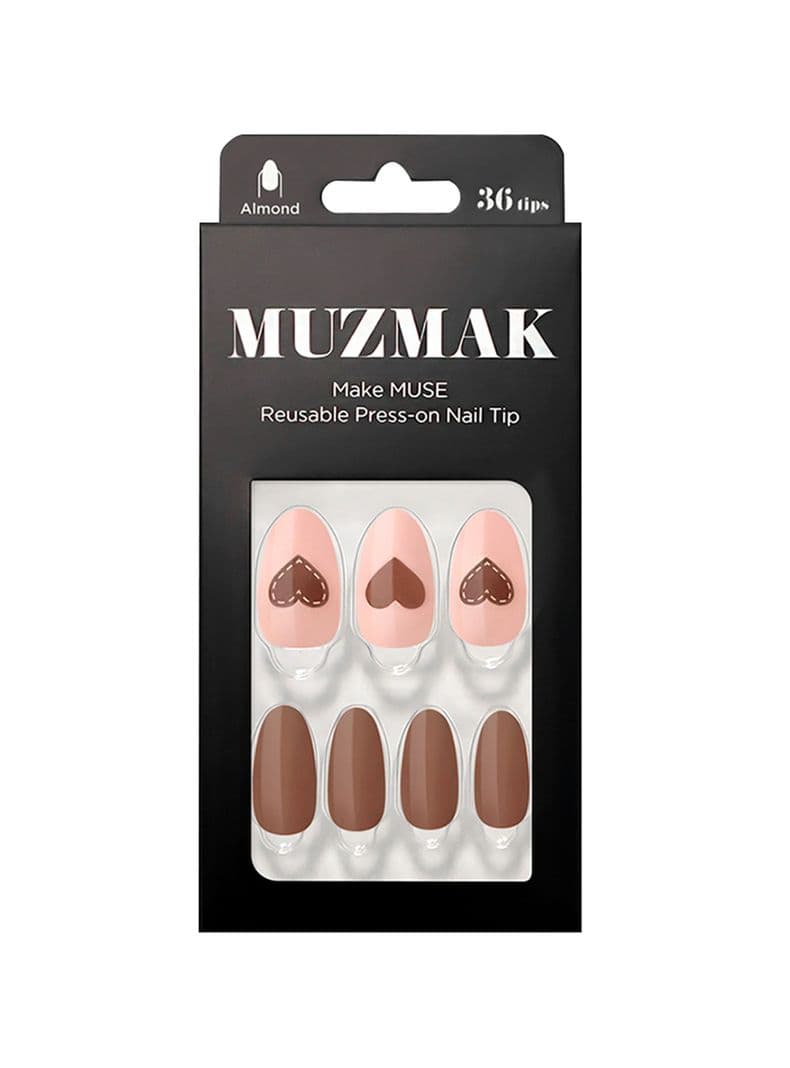 MUZMAK - Unas Press On Lovey Dovey Almond 36 U.