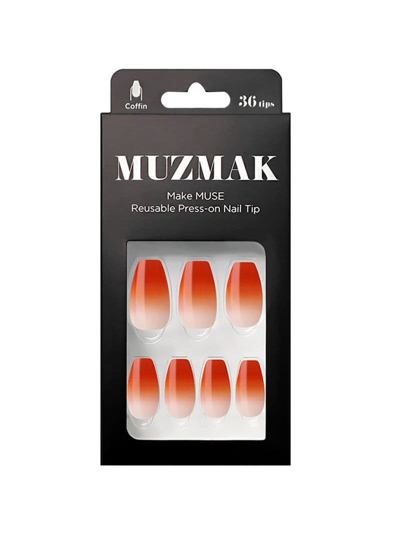 MUZMAK - Unas Press On Dip Maple Coffin 36 U.