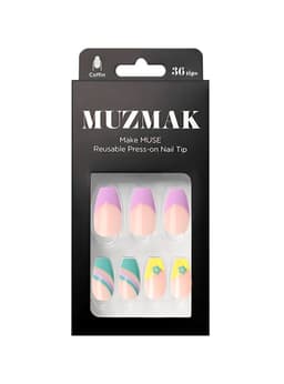 MUZMAK - Unas Press On 2022 Unique Flower Coffin 36 U.