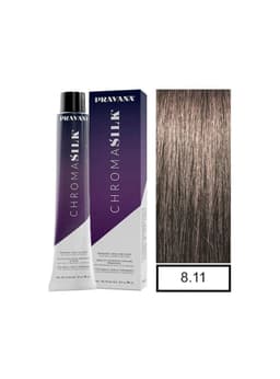 PRAVANA - Tintura Permanente Chromasilk Rubio Claro Cenizo Intenso 8.11 90Ml + Oxidante