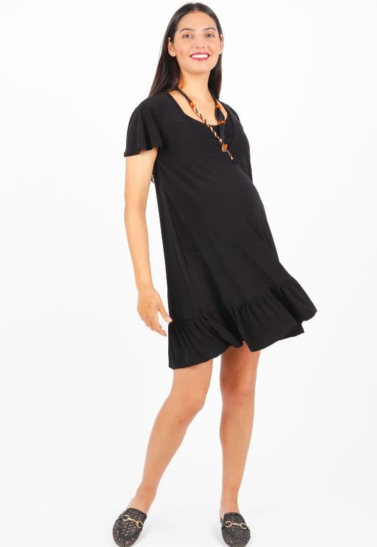 Vestido Maternal Lactancia Cata Madremia Negro M
