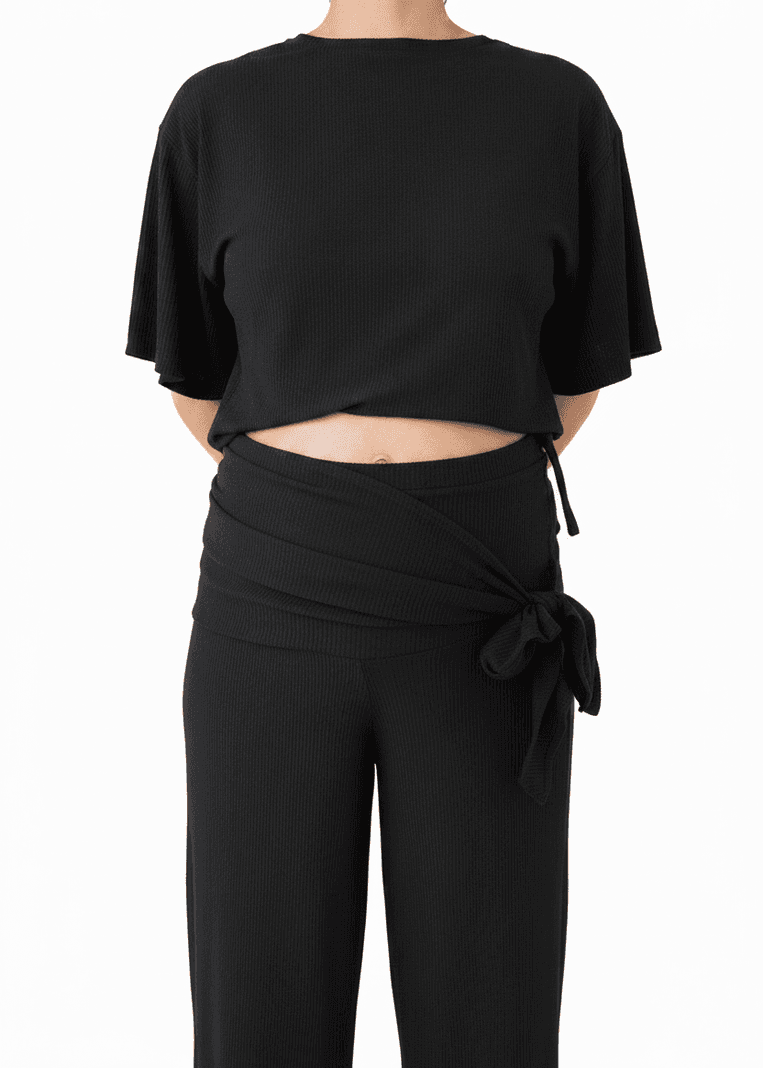 Pantalon Palazzo Maternal Maura Madremia Negro M