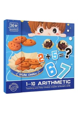 Libro Didactico Juego Matematico Montessori Diseno Galletas Blanco