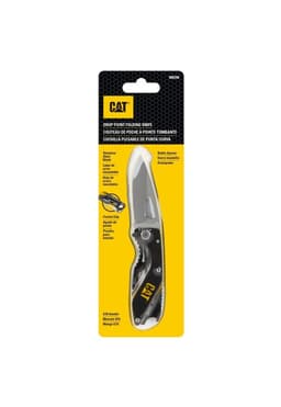 CUCHILLO NAVAJA PLEGABLE CAT 980298 PUNTA CURVA Negro