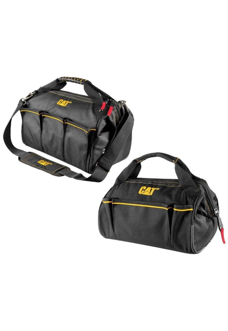 BOLSO PARA HERRAMIENTAS CAT 41 CM 18 BOLSILLOS Negro