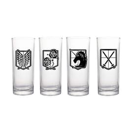 Set Vasos Altos Shingeki No K./attack On Titan Transparente