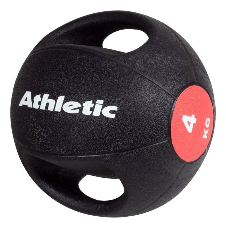 Balon Medicinal Athletic 4kg Doble Agarre Negro