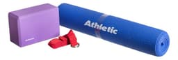 Kit De Yoga Athletic - Colchoneta, Bloque Y Cinta Azul