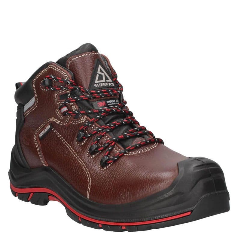 Zapato De Seguridad Hombre Sherpa's Water Resistant - A909 Cafe CL 41