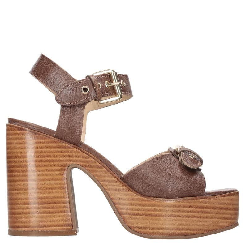 Sandalia Casual Mujer Pollini - POM0399 Cafe Oscuro 35