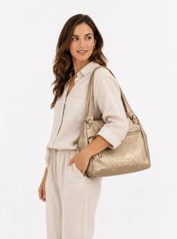 Cartera Tote efecto Vintage Zappa - ZAM113X Dorado