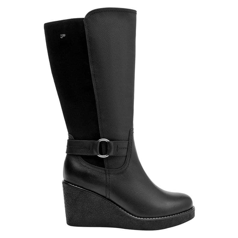 Bota Cuero Mujer 16 Hrs - 16M0242 Negro CL 38 | 24.6 CM