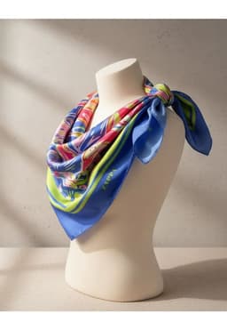 Panuelo Mujer Full Print (Pequeno) Zappa - K824 Azul