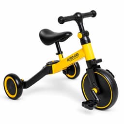 Triciclo Correpasillos Multiposiciones 3 En 1 Amarillo