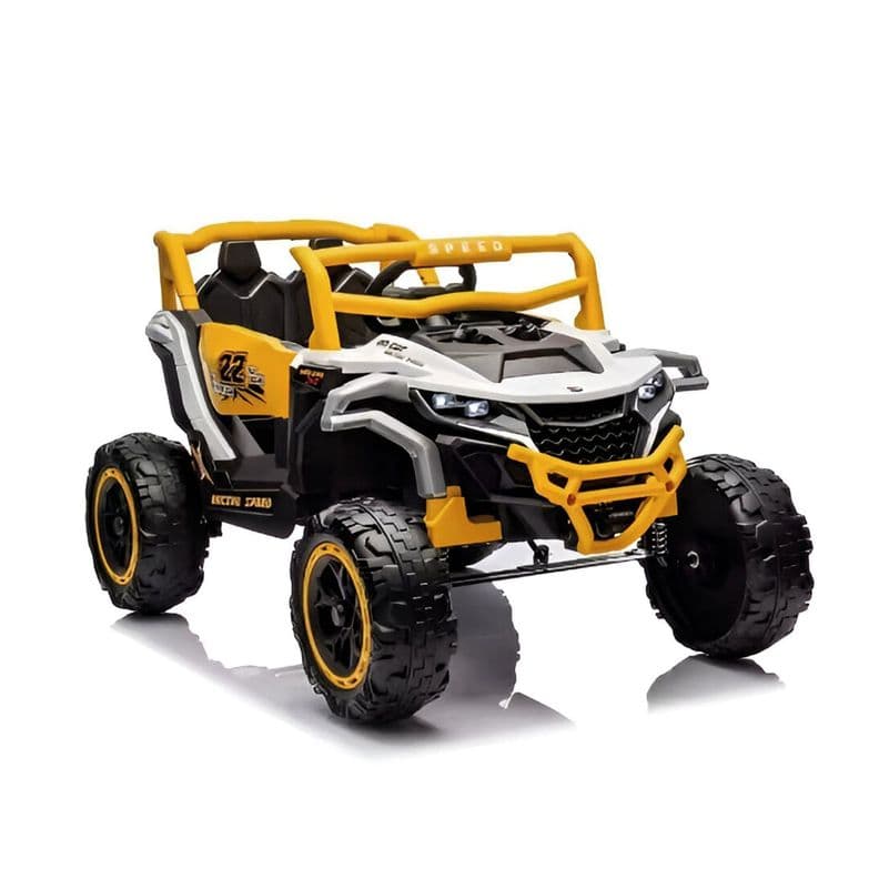 Jeep Electrico Ninos Todo Terreno Con Control Luces LED y Sonido Amarillo