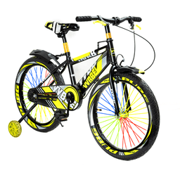 Bicicleta Nino Infantil Montain Bike MTB Con Ruedas Aro 12 Amarillo