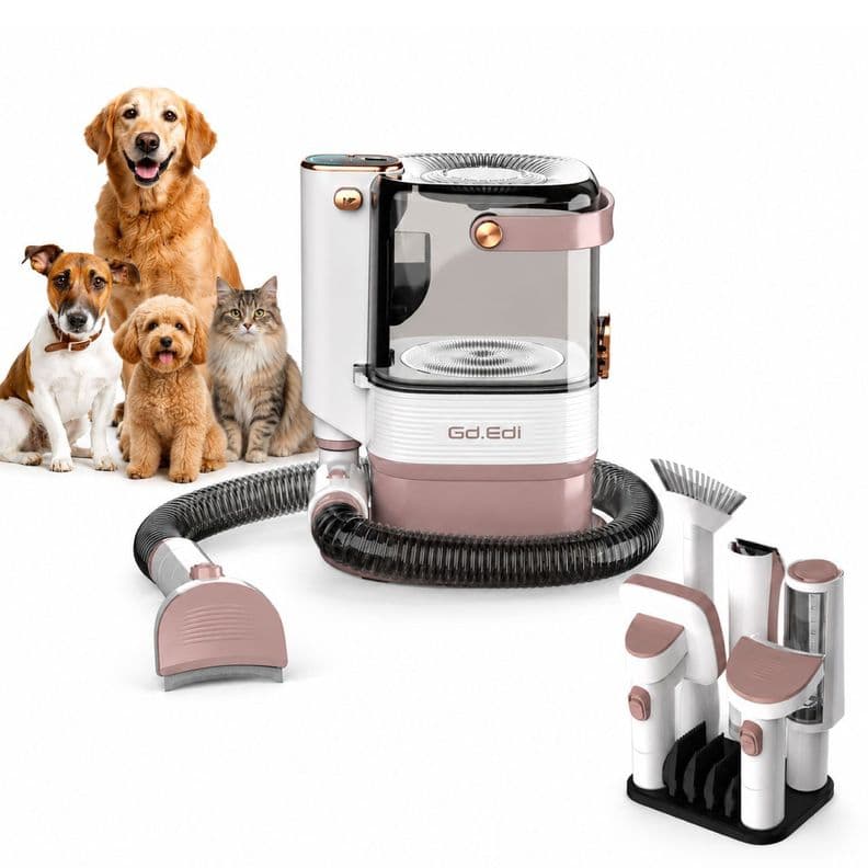 Kit de Aseo Para Mascotas Cortapelo y Aspiradora Perro Gato