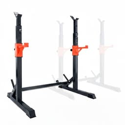 Atril Rack Squat Sentadillas Ajustable Para Barra Negro