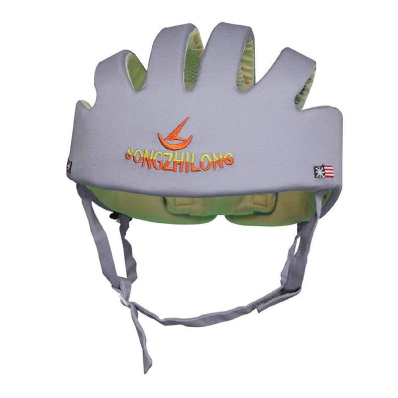 Casco Bebe Protector Antigolpe Seguridad Gateo Gris