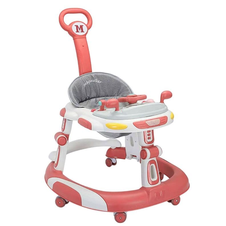 Andador Caminadora Bebe Plegable Autito con Sonido Fucsia