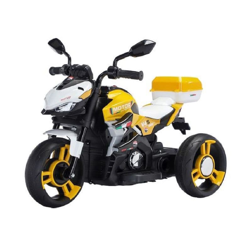Moto Electrica Nino a Bateria Nitro Italy V4 Luz y Sonido Amarillo