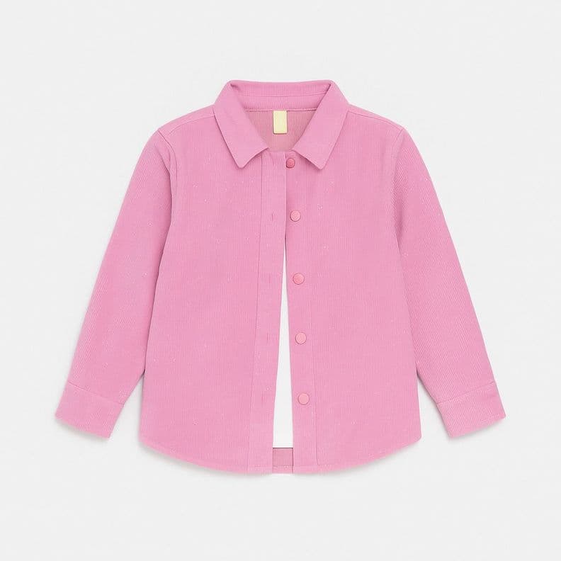 Camisa rosa nina manga larga con brillos Rosado 10