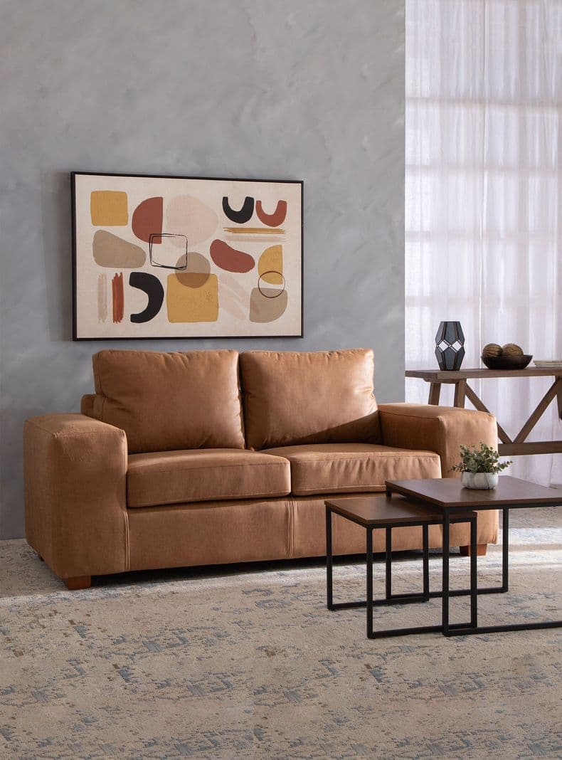 Sofa Etna Cuero Miel