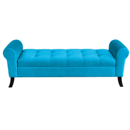 Banqueta Baul Alejandria Tamano King 170x45x60cm Turquesa