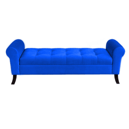 Banqueta Baul Alejandria Tamano King 170x45x60cm Azul