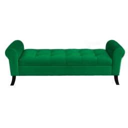 Banqueta Baul Alejandria Tamano King 170x45x60cm Verde