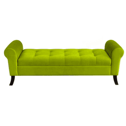 Banqueta Baul Alejandria Tamano King 170x45x60cm Verde Pistacho