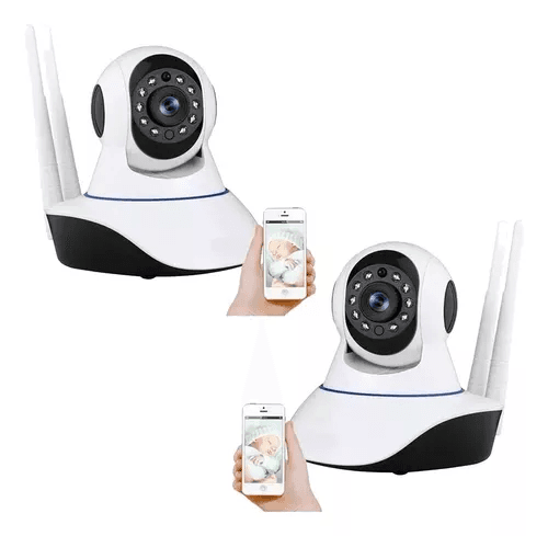 Pack X2 Camaras Ip Wifi Hd Vision Nocturna 360